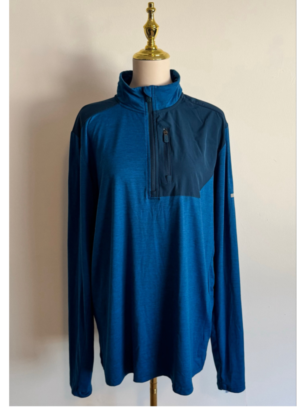 Men's Tek Gear Zip Up Sweater XLT Blue Dark Blue